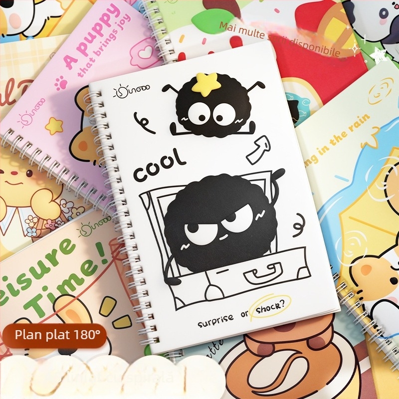 Caiet cu spirală, seria Cartoon, 76 de pagini, personalizare disponibilă