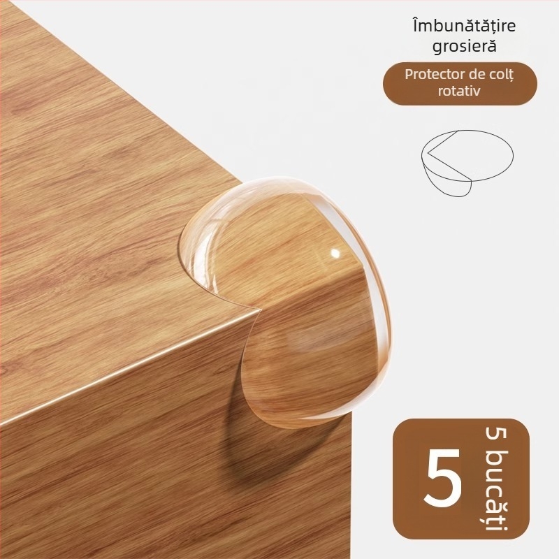 Protecții de colț Ecoplus pentru mese și dulapuri, colț drept, protecție anti-coliziune, lot 4000, barcode 6942103905063