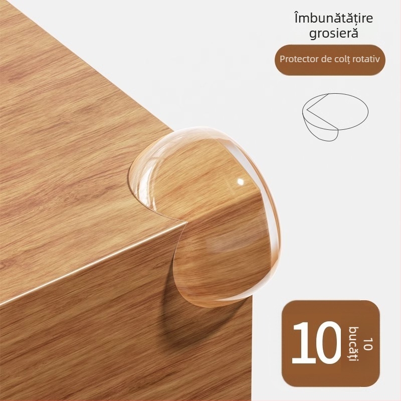 Protecții de colț Ecoplus pentru mese și dulapuri, colț drept, protecție anti-coliziune, lot 4000, barcode 6942103905063