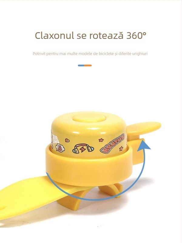 Clopot pentru bicicletă și trotină pentru copii, din aliaj de aluminiu, curea pentru ghidon