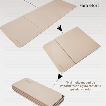 Covoraș de yoga pliabil – material Silk Flower, antiderapant și izolator fonic, grosime 0.8 cm