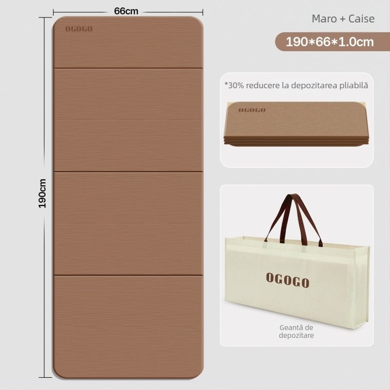 Covoraș de yoga pliabil – material Silk Flower, antiderapant și izolator fonic, grosime 0.8 cm