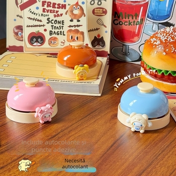 Sonerie de apel cu apăsare manuală - corp din cupru, cod produs WJZH-042, brand Lightweight, stil modern minimalist, formă geometrică, potrivită pentru casă, birou și hotel/restaurante