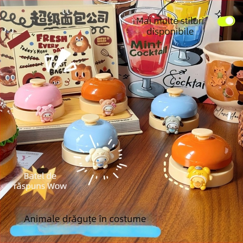 Sonerie de apel cu apăsare manuală - corp din cupru, cod produs WJZH-042, brand Lightweight, stil modern minimalist, formă geometrică, potrivită pentru casă, birou și hotel/restaurante