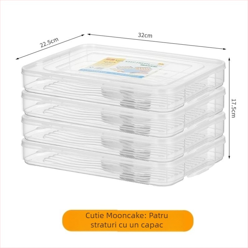 Cutie de congelare Mooncake, stil japonez, sigilată, formă implicită
