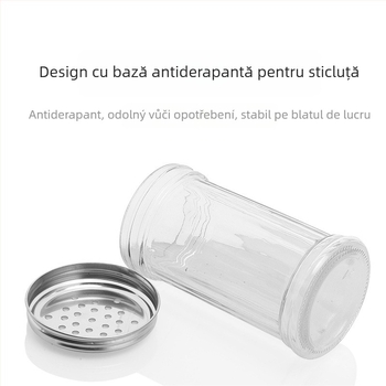Sticlă pentru condimente cu dozator pentru piper și pulbere de chili – grătar, stil creativ