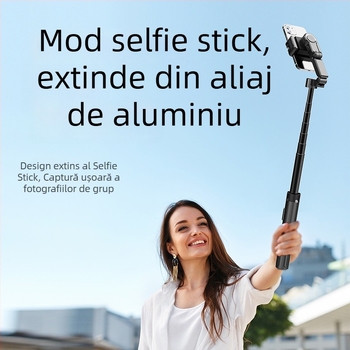Stabilizator C16 cu urmărire facială AI, stabilizator cu o singură axă, trepied cu patru picioare, telecomandă Bluetooth, aliaj de aluminiu