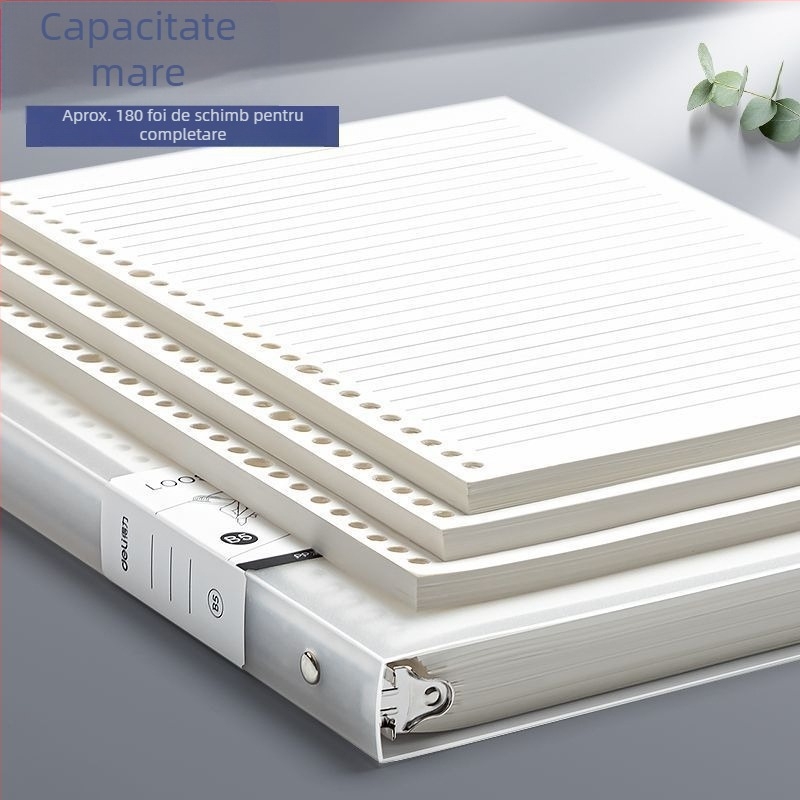 Deli carnet cu foi detașabile, formate disponibile A4/A5/B5, Dowling hârtie, 60 de coli, găuri B5/26