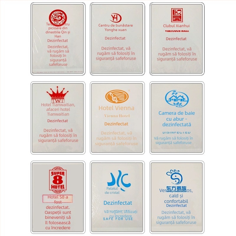 Sac de ambalare de unică folosință pentru hoteluri — pentru prosoape și papuci, din plastic, cu închidere autoadezivă, fără imprimare logo