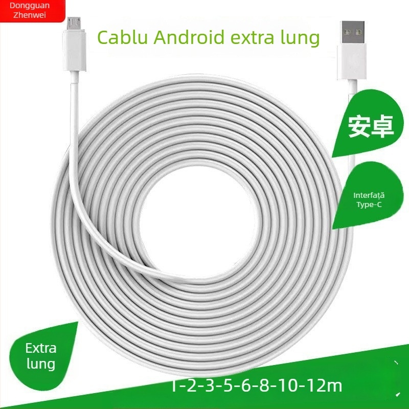 Cablu Type-C pentru date, încărcare rapidă, lungime 5 m sau mai mult, conector unic, material TPE
