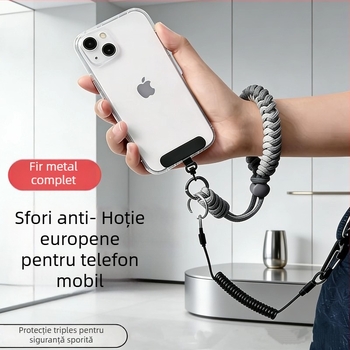 Șnur pentru telefon Pengyi – țesut, cataramă din metal, unisex