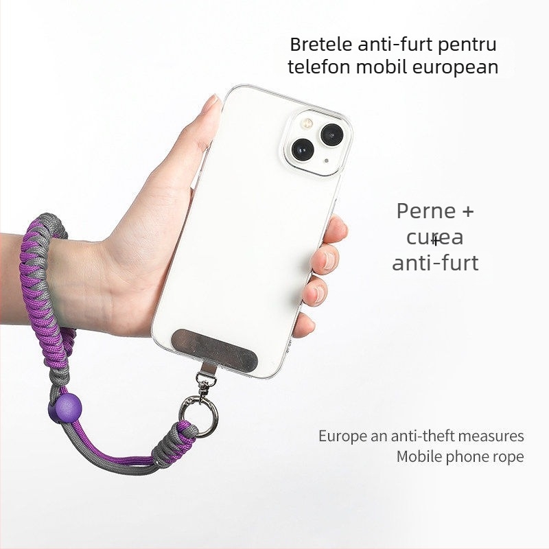 Șnur pentru telefon Pengyi – țesut, cataramă din metal, unisex