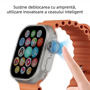 Ceas inteligent cu slot pentru SIM, versiune celulară cu amprentă, afișaj AMOLED, NFC, monitorizare ritm cardiac
