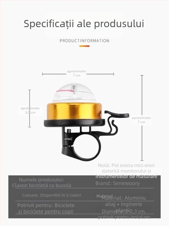 Sonerie bicicletă cu busolă – brand Senowoiry/yi rui; Material: implicit; Procesare: Nu; Import: Nu
