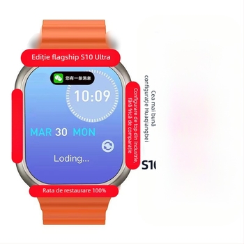 Ceas inteligent cu apel Bluetooth, monitorizare ritm cardiac, tensiune arterială, somn și oxigen din sânge