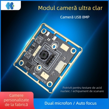 Cameră industrială USB 2.0 4K cu senzor 8MP, rezoluție 3840×2160, 30FPS, OCR recunoaștere text, focalizare automată, fără driver, microfon încorporat
