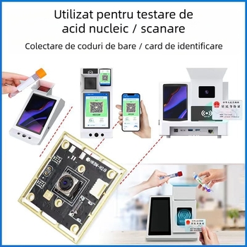 Cameră industrială USB 2.0 4K cu senzor 8MP, rezoluție 3840×2160, 30FPS, OCR recunoaștere text, focalizare automată, fără driver, microfon încorporat