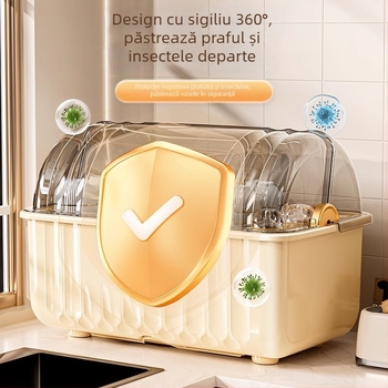 Raft de scurgere pentru vase; din plastic; montaj pe blat; potrivit pentru farfurii și boluri; stil modern minimalist