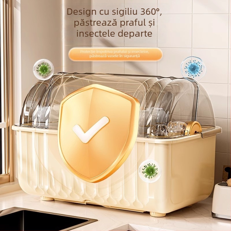 Raft de scurgere pentru vase; din plastic; montaj pe blat; potrivit pentru farfurii și boluri; stil modern minimalist