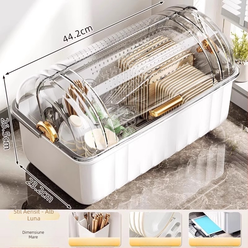 Raft de scurgere pentru vase; din plastic; montaj pe blat; potrivit pentru farfurii și boluri; stil modern minimalist