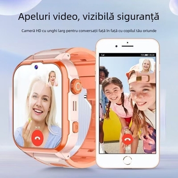 Ceas telefon pentru copii cu cameră 1.3 MP, rază de 5 m, 2 GB RAM, ecran fără atingere