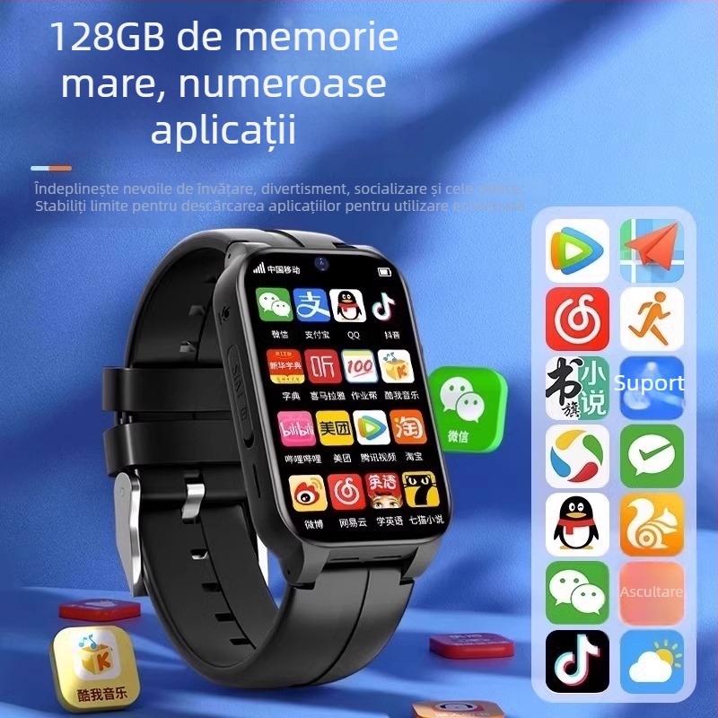 Smartwatch pentru copii: 4G, rezistent la apă, slot SIM, cameră, ecran tactil
