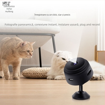 A9 cameră WiFi pentru securitate, 1080P, obiectiv 3.6mm, iluminare minimă 0.005 lx, vedere pe timp de noapte IR până la 1 m