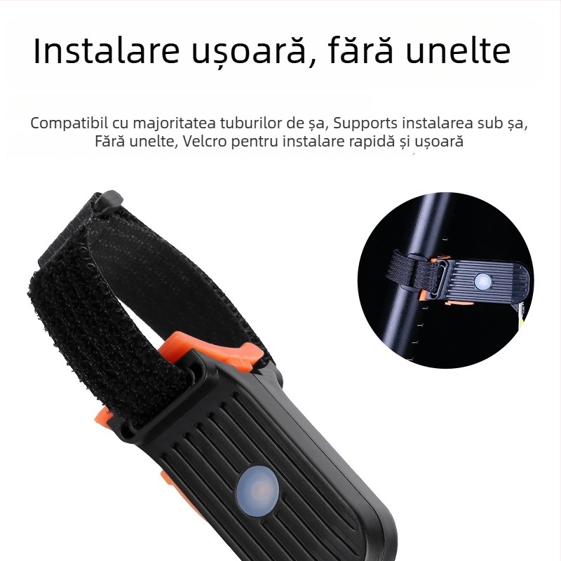 Lumina spate pentru bicicletă pentru ciclism nocturn, indicator de siguranță, luminozitate ridicată pentru MTB, personalizabil