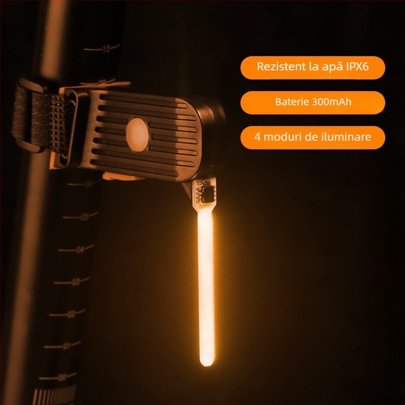 Lumina spate pentru bicicletă pentru ciclism nocturn, indicator de siguranță, luminozitate ridicată pentru MTB, personalizabil