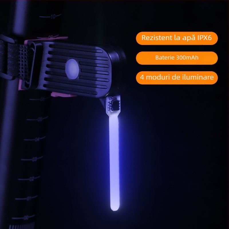Lumina spate pentru bicicletă pentru ciclism nocturn, indicator de siguranță, luminozitate ridicată pentru MTB, personalizabil