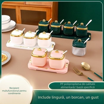 Recipient pentru condimente din PP, pentru condimente solide, stil Light Luxury, imprimare logo și personalizare
