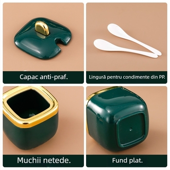 Recipient pentru condimente din PP, pentru condimente solide, stil Light Luxury, imprimare logo și personalizare