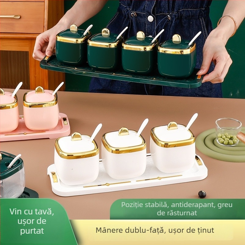 Recipient pentru condimente din PP, pentru condimente solide, stil Light Luxury, imprimare logo și personalizare