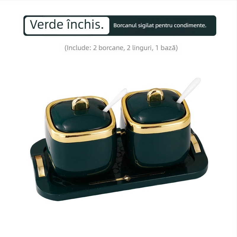 Recipient pentru condimente din PP, pentru condimente solide, stil Light Luxury, imprimare logo și personalizare