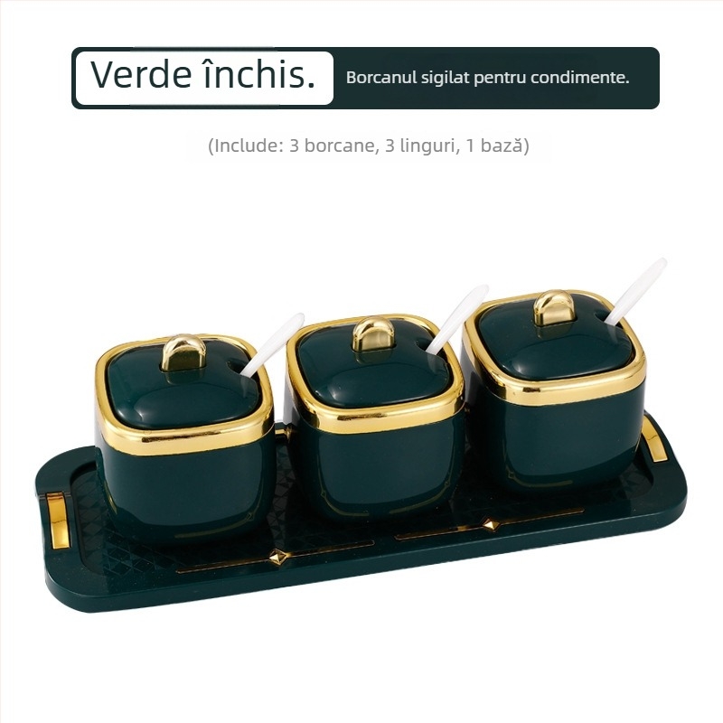 Recipient pentru condimente din PP, pentru condimente solide, stil Light Luxury, imprimare logo și personalizare
