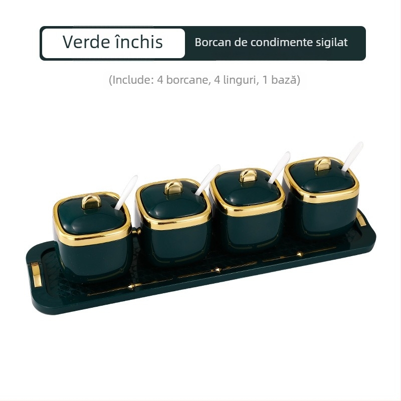 Recipient pentru condimente din PP, pentru condimente solide, stil Light Luxury, imprimare logo și personalizare