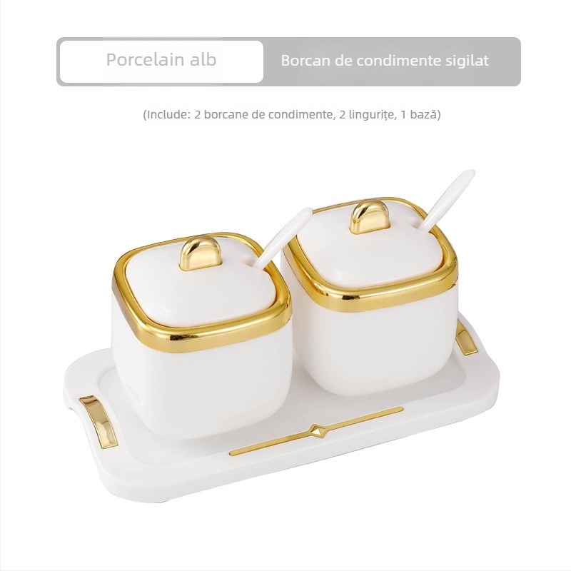 Recipient pentru condimente din PP, pentru condimente solide, stil Light Luxury, imprimare logo și personalizare