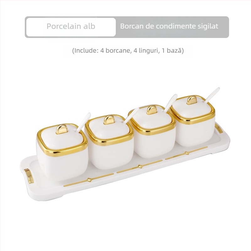 Recipient pentru condimente din PP, pentru condimente solide, stil Light Luxury, imprimare logo și personalizare