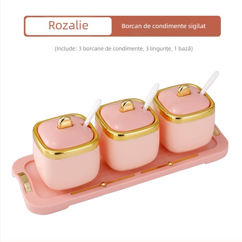 Recipient pentru condimente din PP, pentru condimente solide, stil Light Luxury, imprimare logo și personalizare