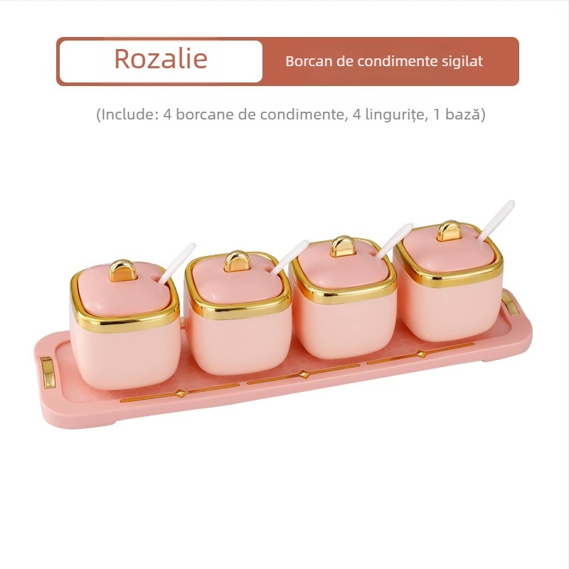 Recipient pentru condimente din PP, pentru condimente solide, stil Light Luxury, imprimare logo și personalizare