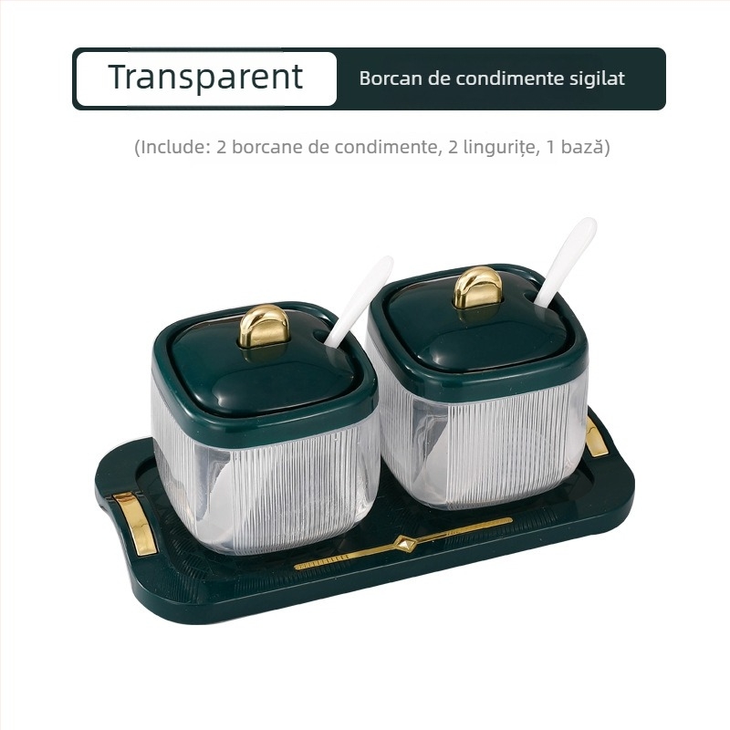 Recipient pentru condimente din PP, pentru condimente solide, stil Light Luxury, imprimare logo și personalizare