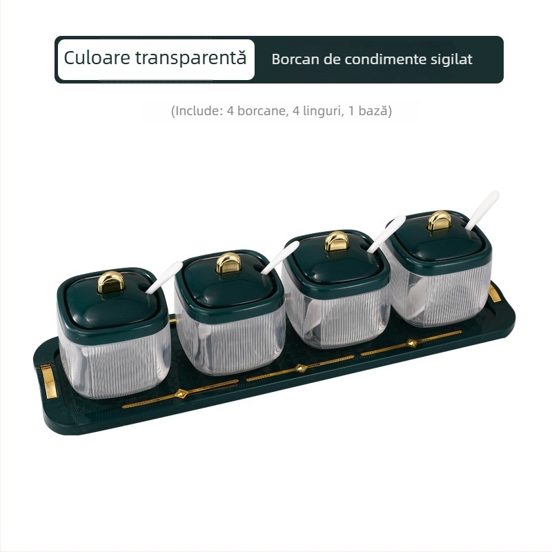 Recipient pentru condimente din PP, pentru condimente solide, stil Light Luxury, imprimare logo și personalizare