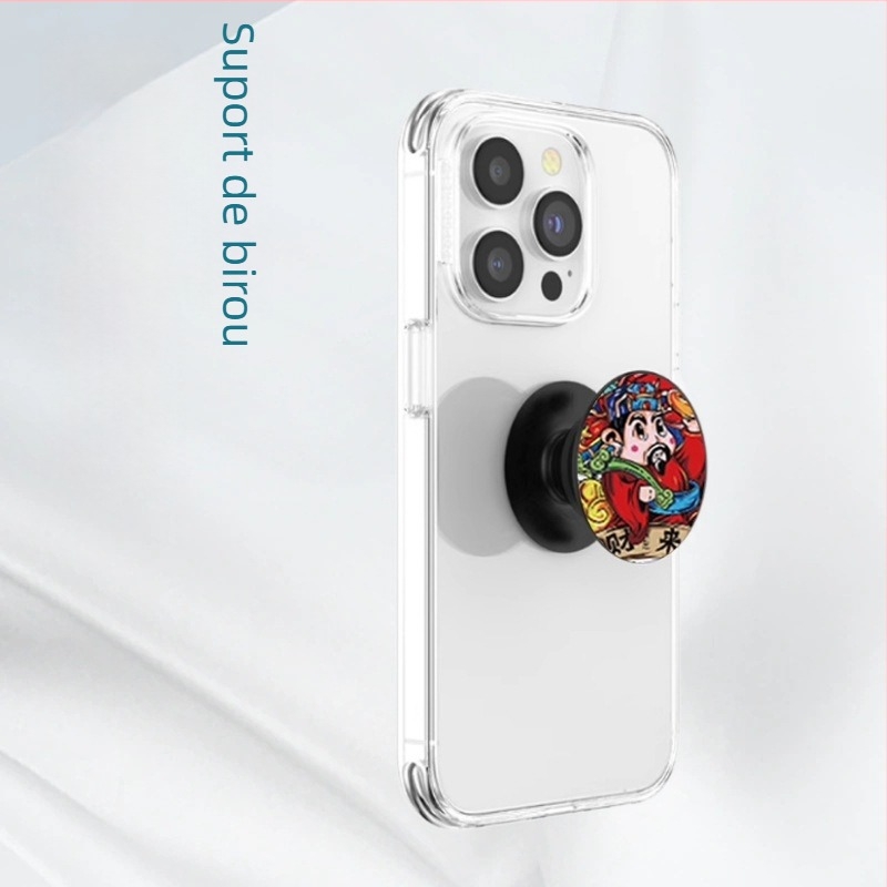 Suport pentru telefon cu airbag – telescopic, anti-cadere, pe birou cu adeziv, inel desen animat (Tip: Snap-on; Model: Mobile phone airbag holder; Material: Acrylic; Mărci compatibile: Apple, Google, Huawei, Xiaomi; Model compatibil: 16promax)