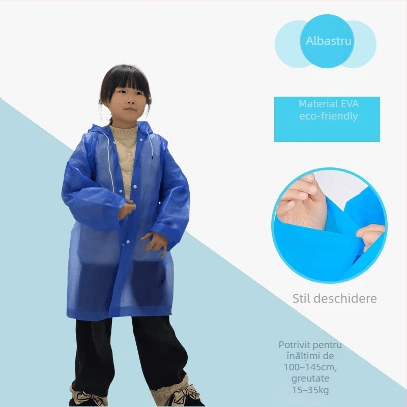 Poncho de ploaie din EVA, dintr-o singură bucată, pentru adulți, gros, potrivit pentru drumeții și călătorii