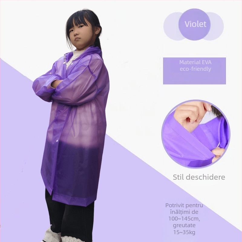 Poncho de ploaie din EVA, dintr-o singură bucată, pentru adulți, gros, potrivit pentru drumeții și călătorii