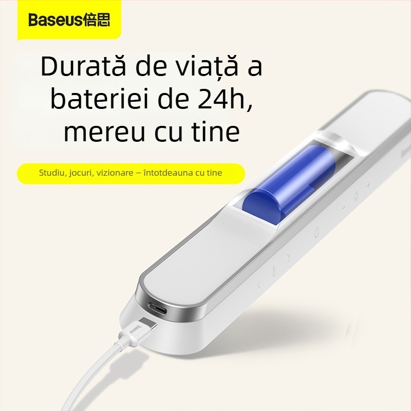 Lampă de birou cu iluminare magnetică, reglaj continuu al luminozității, reîncărcabilă, portabilă și reglabilă pentru citit (LED)