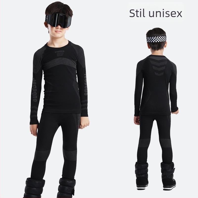 Phibee set de bază pentru copii pentru schi: uscare rapidă, absorbție a umezelii, poliester, culoare solidă, unisex