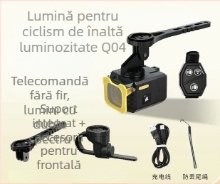Lumină pentru bicicletă pentru noapte, cu fascicul înalt/joasă, baterie de 3600mAh, telecomandă Bluetooth fără fir, montaj suspendat