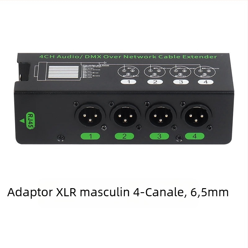 DMX512 hub cu 4 canale pentru extindere a liniei audio, model PXDMX5126.5, lungime linie 200