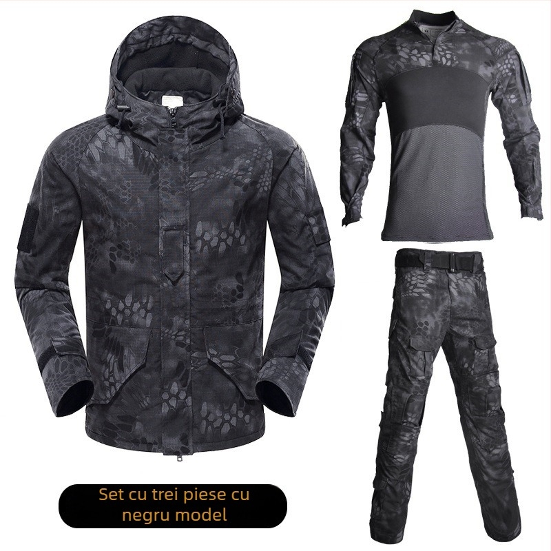 TC6535 Jachetă tactic camuflaj cu fleece, iarnă – set din trei piese
